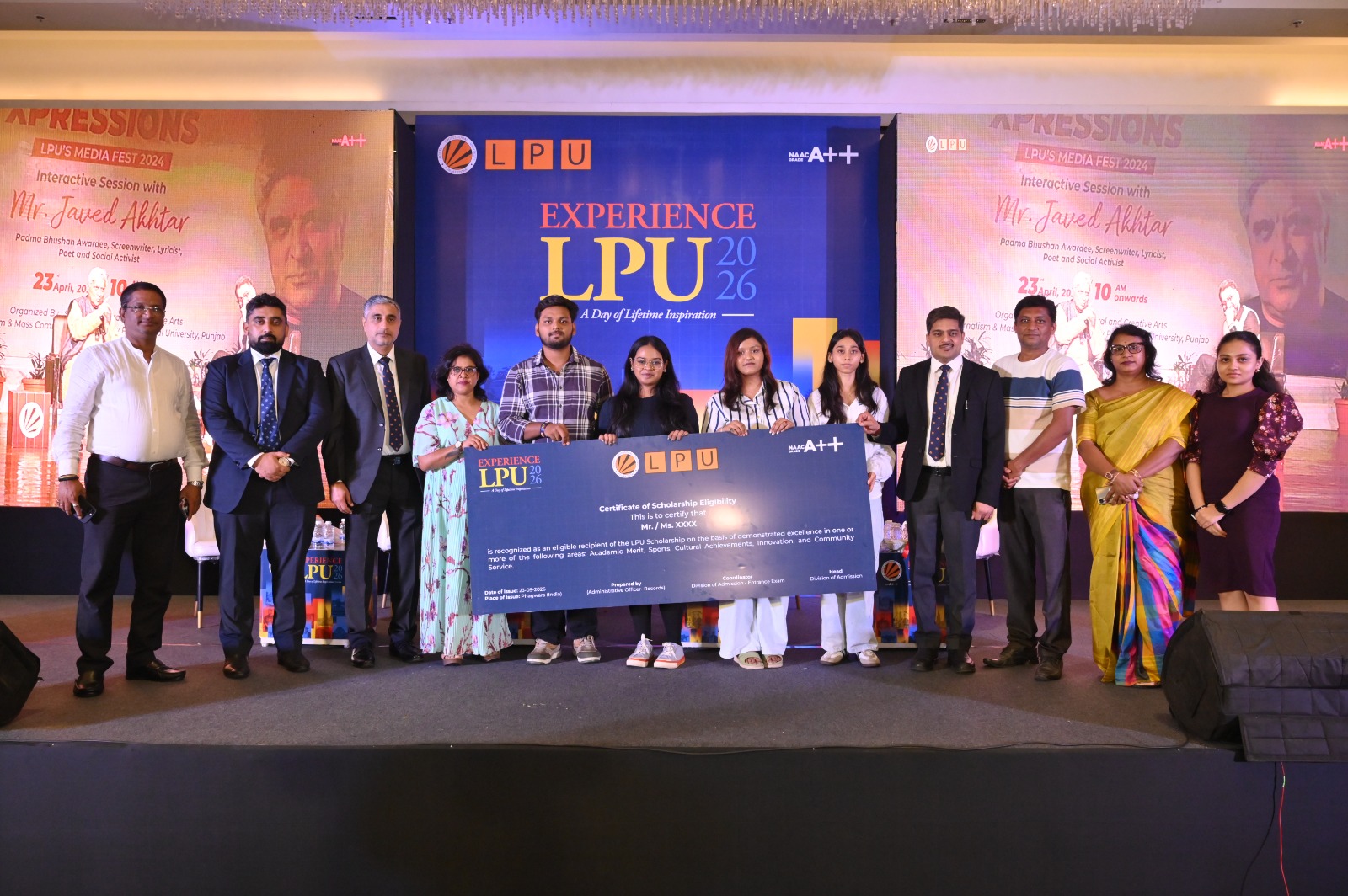 Lovely Professional University presented “Experience LPU –  A Day of Lifetime Inspiration” in Kolkata